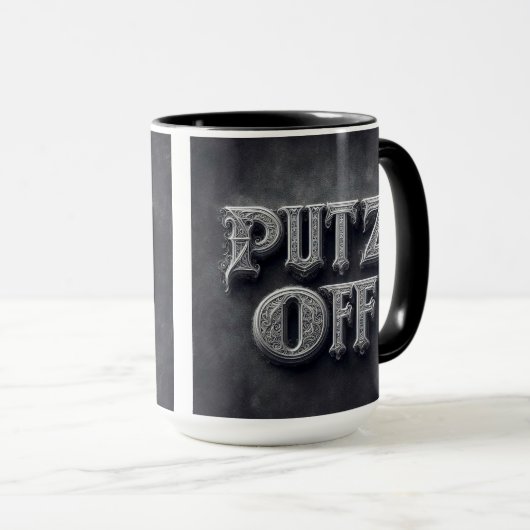 Putz Off middeleeuwse koffie Mok Cup (Voorkant rechts)