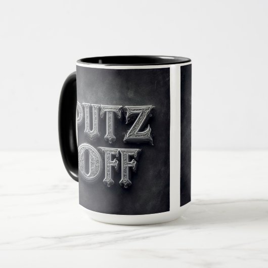 Putz Off middeleeuwse koffie Mok Cup (Voorkant links)