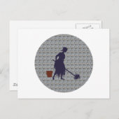 Putzfrau Aschenputtel charwoman Cinderella Briefkaart (Voorkant / Achterkant)