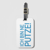 Putzfrau Spruch funny putzen Bagagelabel (Voorkant (verticaal))
