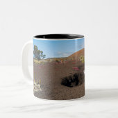 pu'u pua'i cinder cone langs byron ledge trail tweekleurige koffiemok (Voorkant links)