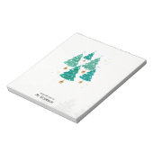 Puur Aquarel Kerstbomen Onderwijs Notitieblok (Linkerzijde)