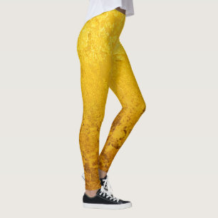 PUUR BLAADGOLD Patroon + jouw tekst / foto Leggings