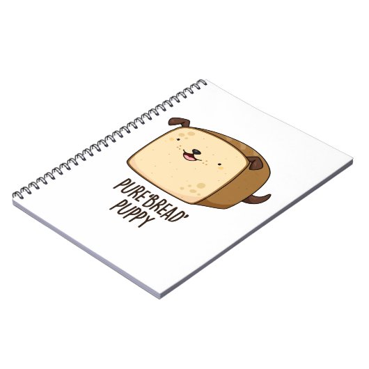 Puur Brood Puppy Grappige Puppy Brood Stuntje Notitieboek (Linkerzijde)