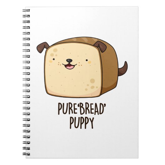 Puur Brood Puppy Grappige Puppy Brood Stuntje Notitieboek (Voorkant)