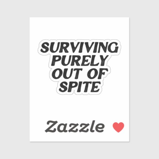 Puur buiten de ruimte overleven sticker (Vel)