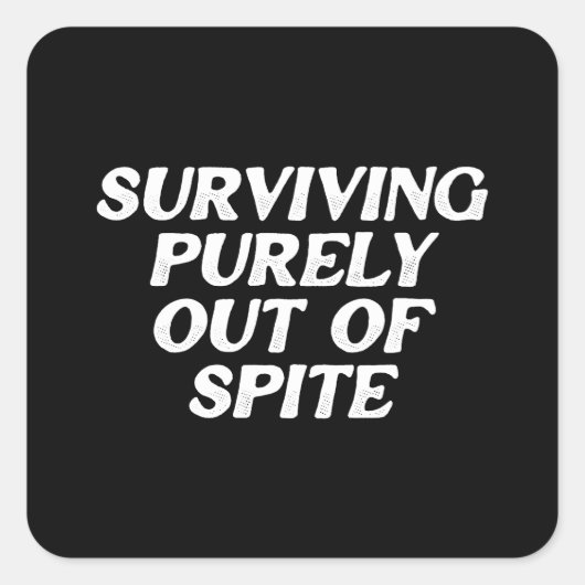 Puur buiten de ruimte overleven vierkante sticker (Voorkant)