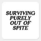 Puur buiten de ruimte overleven vierkante sticker (Voorkant)