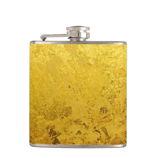 PUUR GOUD patroon / goudblad Heupfles (Voorkant)
