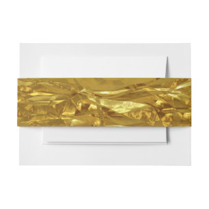 PUUR GOUDEN FOLIE Patroon + jouw tekst / foto Uitnodigingen Wikkel