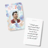 Puur liefde als een Bloem Badge (Voor- en achterkant)