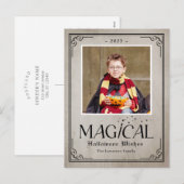 Puur Magische Leuke Halloween Fotokaart Feestdagenkaart (Voorkant / Achterkant)