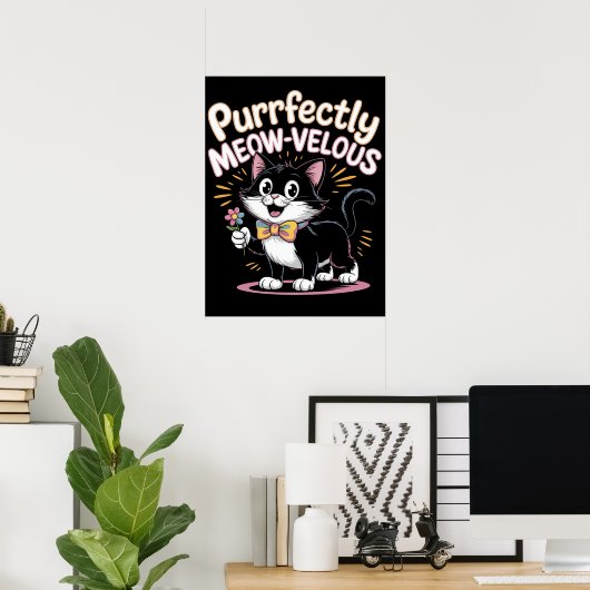 Puur miauwvelous feline poster (Thuiskantoor)