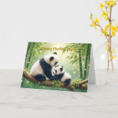 Puur panda's kaart (Gele Bloem)