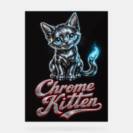 Puur Perfect Chrome Kitten Acrylschild Acryl Bord