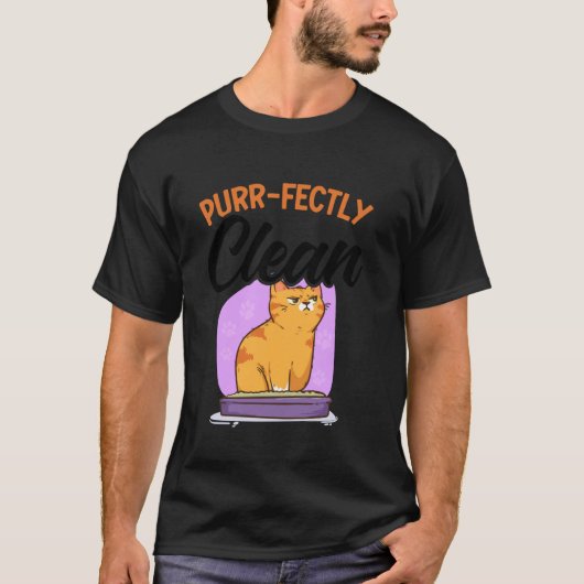 Puur schoon grappige badende kat meme douche Ca T-shirt (Voorkant)