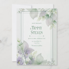 Puur Skeletblad Lavendel Botanisch Frame Kaart