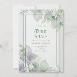 Puur Skeletblad Lavendel Botanisch Frame Kaart
