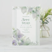Puur Skeletblad Lavendel Botanisch Frame Kaart (Staand voorkant)