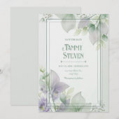 Puur Skeletblad Lavendel Botanisch Frame Kaart (Voorkant / Achterkant)