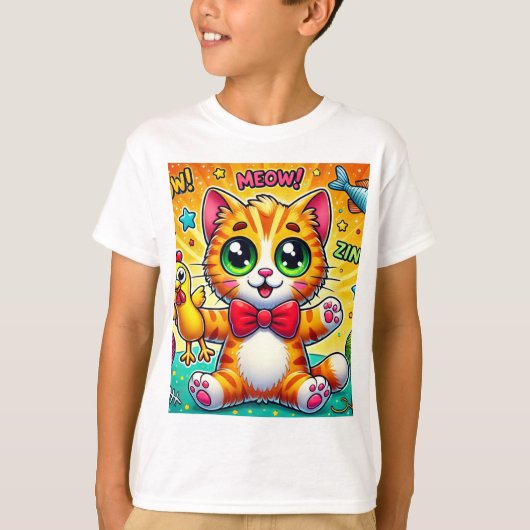 "Puur speels kat T-shirt" T-shirt (Voorkant)