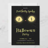 Puur Spooky Cat Lovers' Halloween Party Kaart (Voorkant)