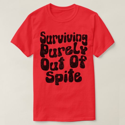 Puur uit het witte spit overleven t-shirt (Design voorkant)