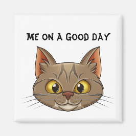 Puur vredig: kattengezicht magneet