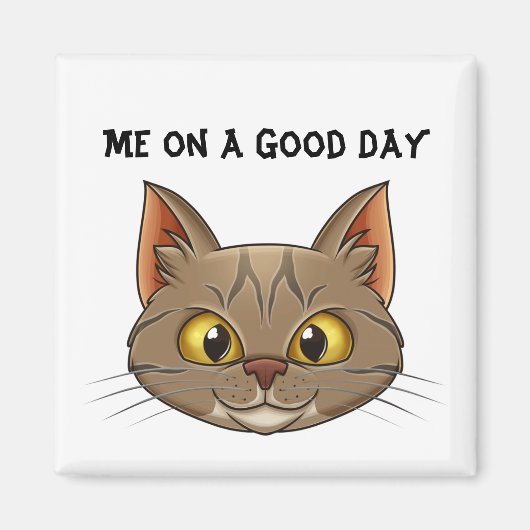 Puur vredig: kattengezicht magneet (Voorkant)