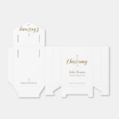 Puur wit doopgoud kruis Dank u Bedankdoosjes (Uitgevouwen)