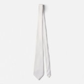Puur wit met Ivoor White Pinstripes Stropdas (Voorkant)