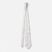 Puur wit met Ivoor White Pinstripes Stropdas (Achterkant)