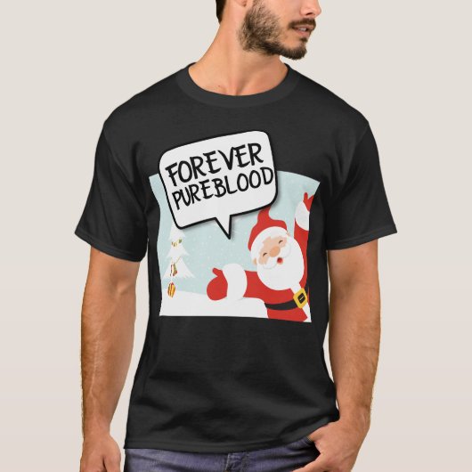 PUURBLOED KERSTMIS SANTA T-SHIRTS (Voorkant)