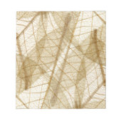 Puure Crème Beige Kant Bladeren Notitieblok (Voorkant)