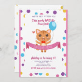Puurfect Party Kat Uitnodiging (Voorkant / Achterkant)