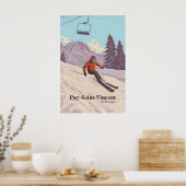 Puy Saint Vincent Skigebied Reisposter Poster (Keuken)