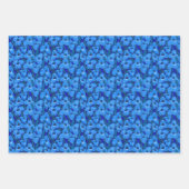Puya Flowers Botanical Floral Pattern Paars Blue Inpakpapier Vel (Voorkant 3)