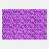 Puya Flowers Botanical Floral Pattern Paars Blue Inpakpapier Vel (Voorkant 2)