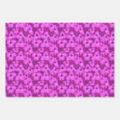 Puya Flowers Botanical Floral Pattern roze Blue Inpakpapier Vel (Voorkant 2)