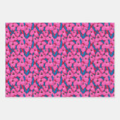 Puya Flowers Botanical Floral Pattern roze Blue Inpakpapier Vel (Voorkant)