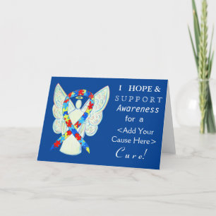 Puzle Awareness Ribbon Custom Angel-kaarten Kaart