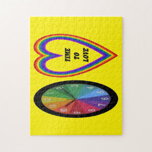 Puzle Rainbown Clock met hartstilstand Legpuzzel