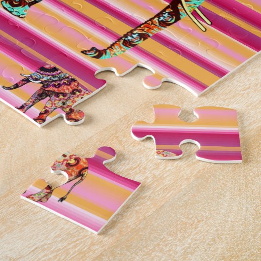 Puzles African Elephants Legpuzzel (Zijkant)