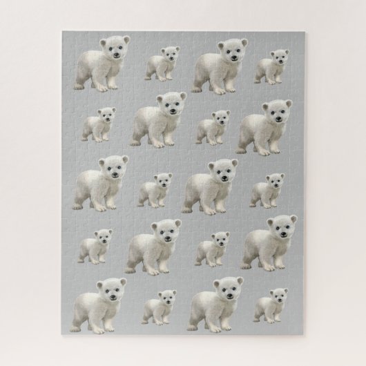 Puzles Baby Polar Beer Silver Legpuzzel (Verticaal)
