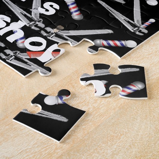 Puzles Barbershop Clippers Barber Pole Legpuzzel (Zijkant)