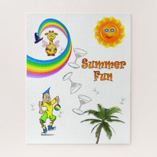 Puzles Beach Fun Rainbow Giraffe Legpuzzel
