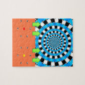 Puzles Blue Black Circular Arrow Legpuzzel (Horizontaal)