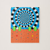 Puzles Blue Black Circular Arrow Legpuzzel (Verticaal)