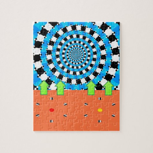 Puzles Blue Black Circular Arrow Legpuzzel (Verticaal)