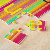 Puzles Blue Yellow Colour Bright Stripe Legpuzzel (Zijkant)